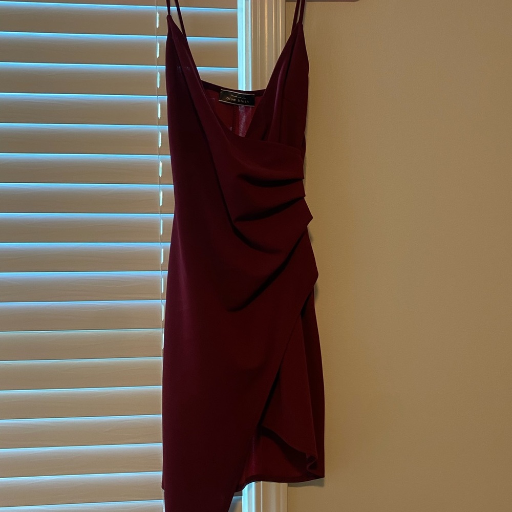 Love Loren Adalene Wrap Dress - Wine